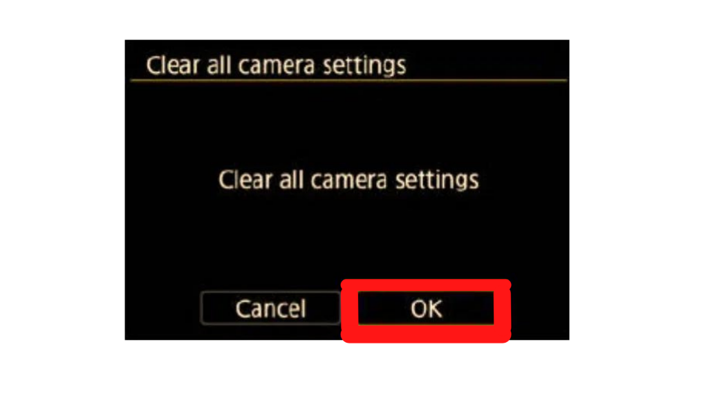 reset canon 5d mark iv to factory settings