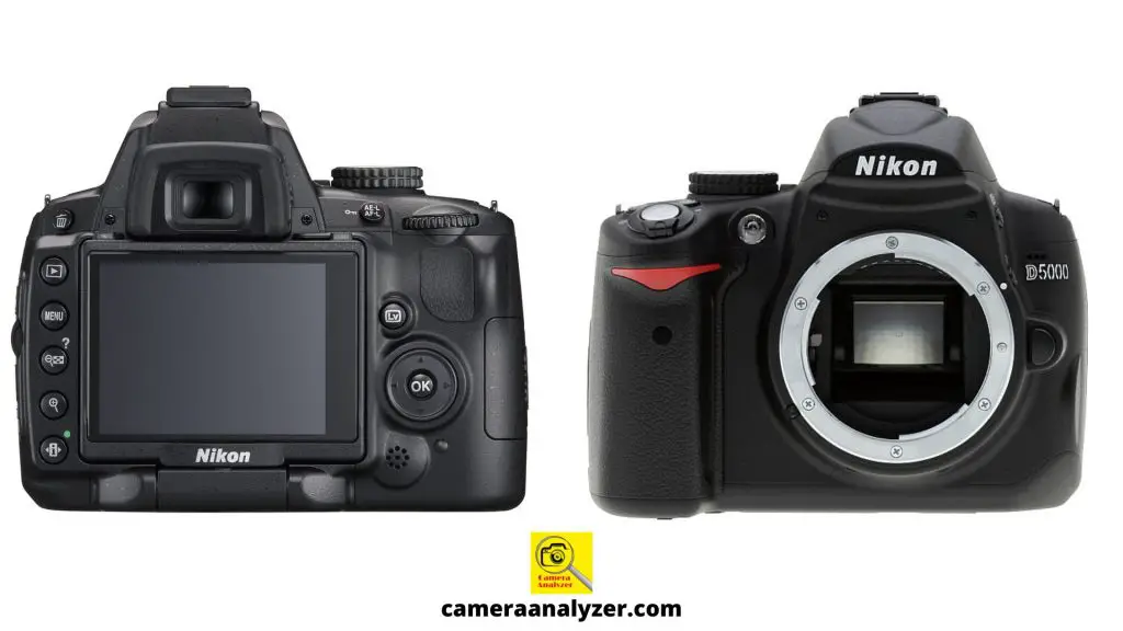 Nikon D5000 front and back photos
